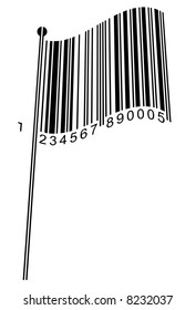 Barcode Flag - concept image - Vector