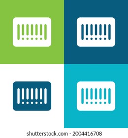 Código de barras Plano cuatro colores mínimo conjunto de iconos