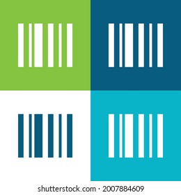 Barcode Flat Vier Farbe minimale Icon Set