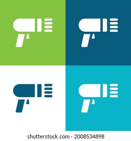 Barcode Flat four color minimal icon set