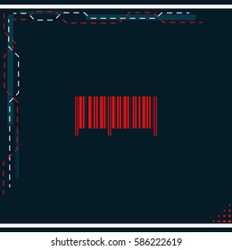 Barcode flat icon.