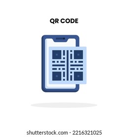 Barcode flat icon. Vector illustration on white background. Can used for digital product, presentation, UI and many more.