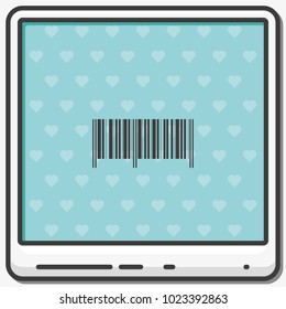 Barcode flat vector icon.