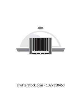 Barcode Food Logo Icon Design