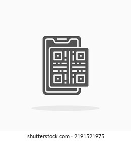 Barcode glyph icon. Can be used for digital product, presentation, print design and more.