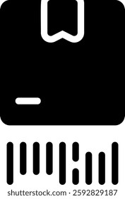 barcode glyph icon illustration vector