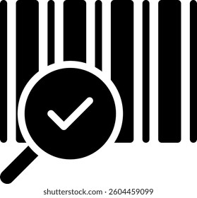 barcode glyph icon illustration vector
