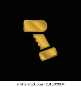 Goldplattierte Strichcode-Symbol oder Logo-Vektorgrafik