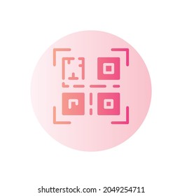 barcode gradient icon isolated on white background
