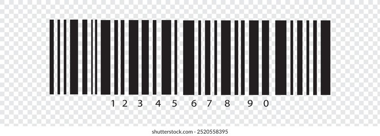 Icono de código de barras. Código de barras casi negro para escanear para comprobar los Precios del producto Aislado sobre fondo blanco.