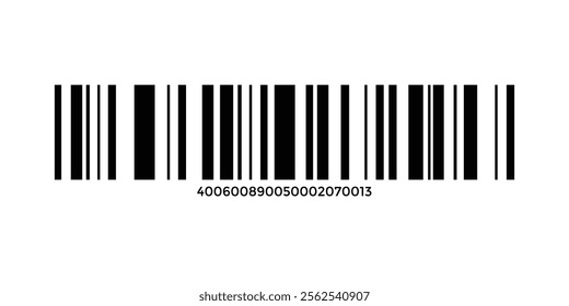 Barcode icon, bar code isolated vector. Barcode Icon Design, Isolated Bar Code Vector for Inventory and Scanning