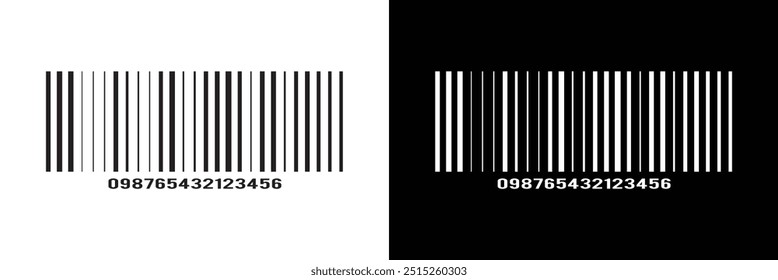 Ícone do código de barras. Etiqueta de código de barras, etiqueta, modelo de adesivo isolado no fundo branco. Dados gráficos visuais com informações sobre o produto no eps 10.