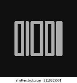 barcode icon with black background