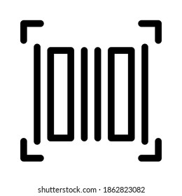 Icono de código de barras en negro aislado en fondo blanco. Ilustración vectorial