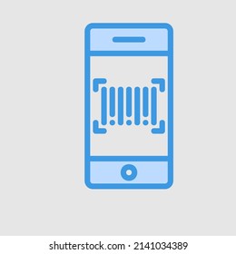 Barcode icon in blue style about black friday, use for website mobile app presentation