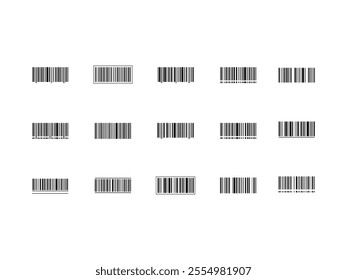 Barcode Icon Design Element Set