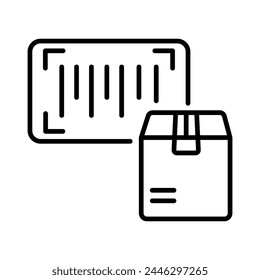 Barcode icon editable stock vector illustration