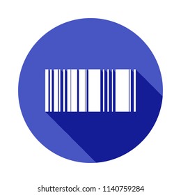 barcode icon in Flat long shadow style