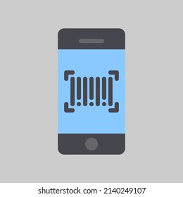 Barcode icon in flat style about black friday, use for website mobile app presentation