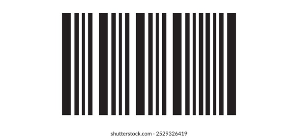 barcode icon. flat style bar code vector on white background. vector illustration.