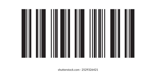 barcode icon. flat style bar code vector on white background. vector illustration.