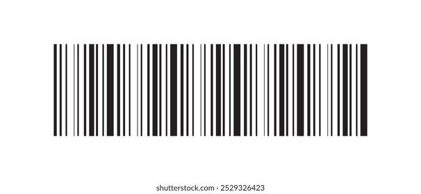 barcode icon. flat style bar code vector on white background. vector illustration.