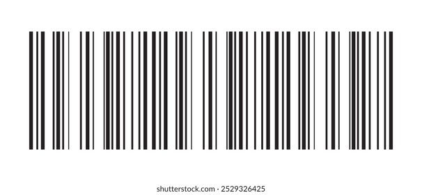 barcode icon. flat style bar code vector on white background. vector illustration.