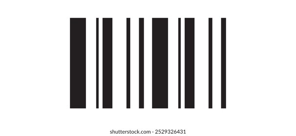 barcode icon. flat style bar code vector on white background. vector illustration.