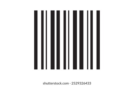 barcode icon. flat style bar code vector on white background. vector illustration.