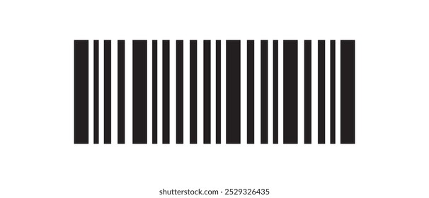 barcode icon. flat style bar code vector on white background. vector illustration.