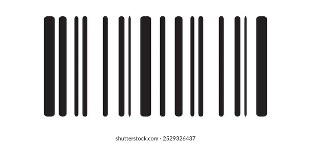 barcode icon. flat style bar code vector on white background. vector illustration.