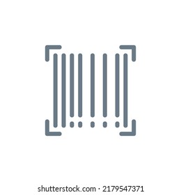 barcode icon flat style design. barcode icon vector illustration. isolated on white background.