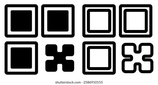 barcode icon, flat style pictogram icon, simple for mobile app ui or ux, sign logo symbol design vector illustration, isolated on white