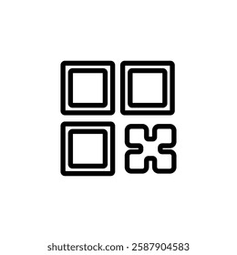 barcode icon, flat style pictogram icon, simple for mobile app ui or ux, sign logo symbol design vector illustration, isolated on white