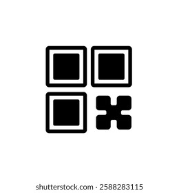 barcode icon, flat style pictogram icon, simple for mobile app ui or ux, sign logo symbol design vector illustration, isolated on white