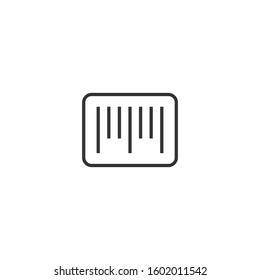 Barcode icon in flat style. Product distribution vector illustration on white isolated background. Bar code business concept.
