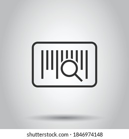 Barcode icon in flat style. Product distribution vector illustration on white isolated background. Bar code business concept.