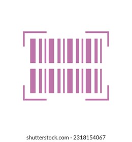 Barcode icon flat vector illustration.