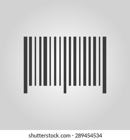 The barcode icon. Identification and ID symbol. Flat Vector illustration. Button Set