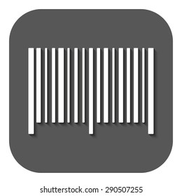 The barcode icon. Identification and ID symbol. Flat Vector illustration. Button