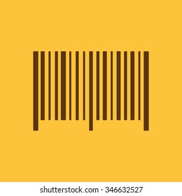 The barcode icon. Identification and ID symbol. Flat Vector illustration. Button Set