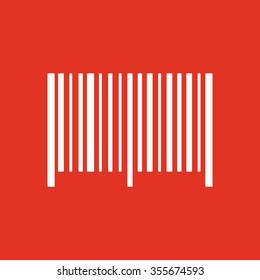 The barcode icon. Identification and ID symbol. Flat Vector illustration. Button Set
