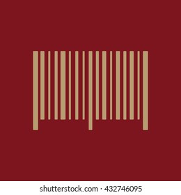 The barcode icon. Identification and ID symbol. Flat Vector illustration. Button Set