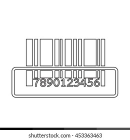 Barcode icon illustration design