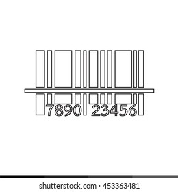 Barcode icon illustration design