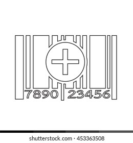 Barcode icon illustration design
