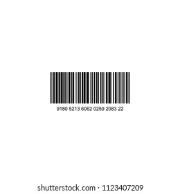 Barcode icon illustration isolated on background. Data code
