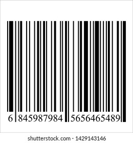 Barcode Icon. Image of a barcode. Barcode and number icon. Flat vector illustration EPS 10