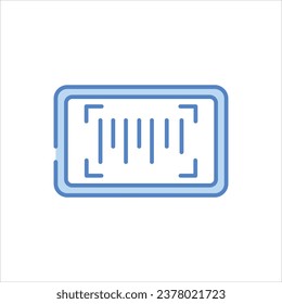 Barcode icon islolate white background vector stock illustration.