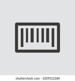 Barcode icon isolated of flat style. Vector illustration.